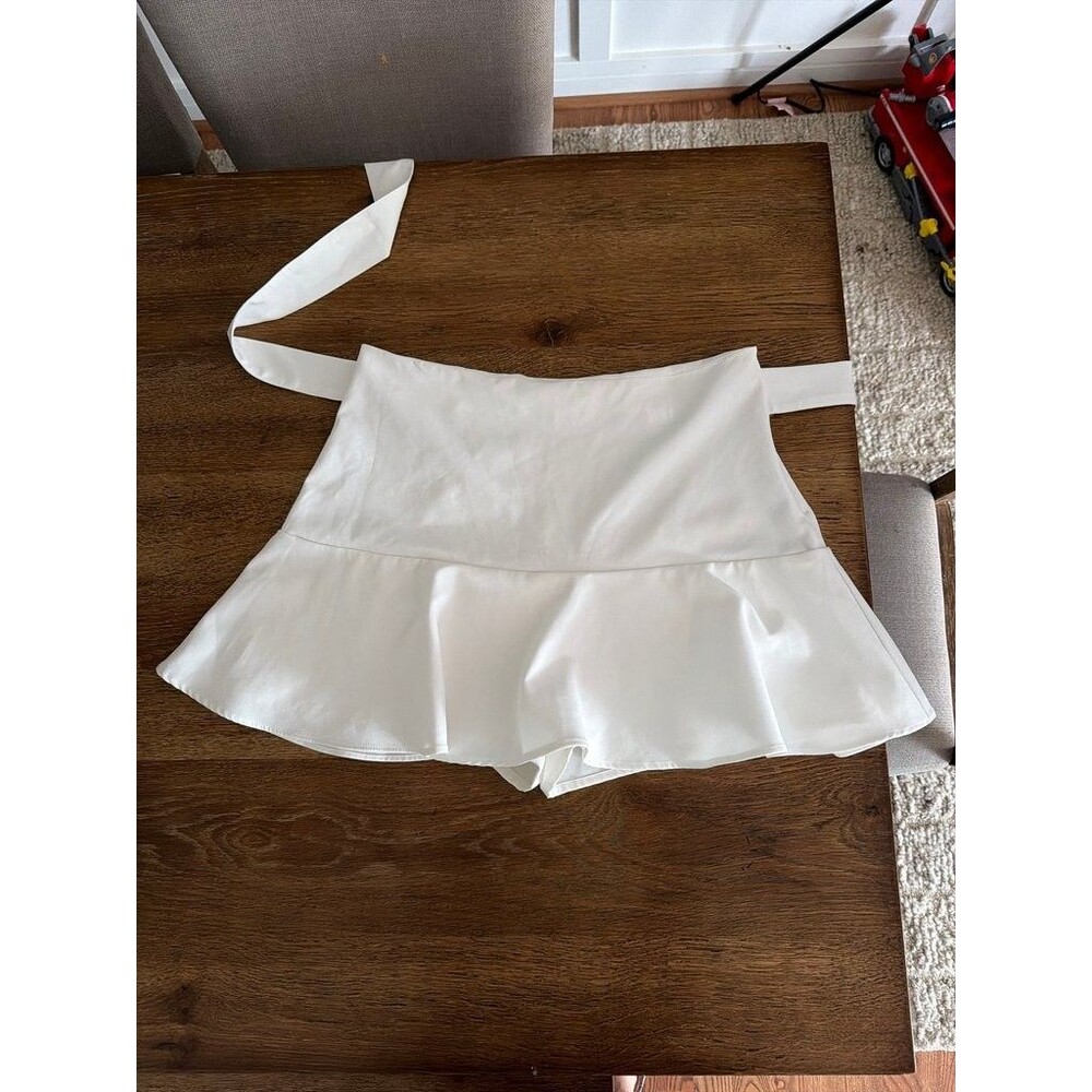 Zara White Skort with Flared Hem
